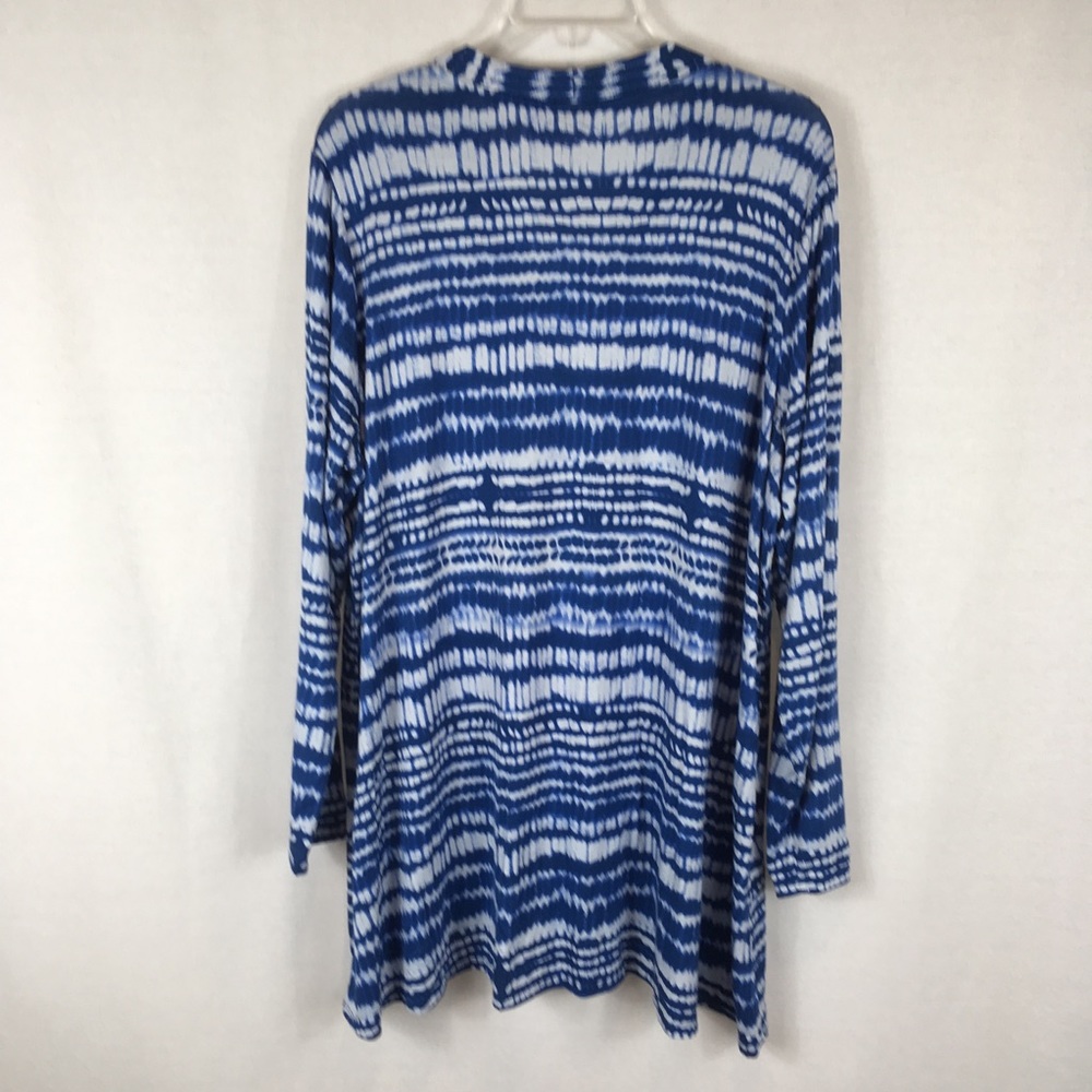 LOGO Lori Goldstein Blue Tie Dye Tunic Top Size 2X FINAL PRICE - Picture 7 of 7